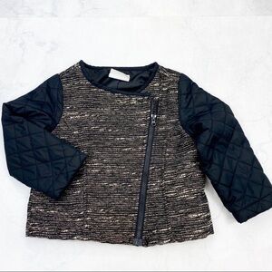 [Crazy 8] Black & Gold Zip-Up Jacket